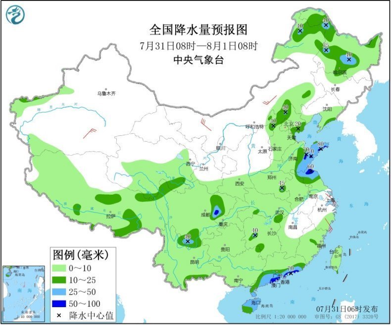 今年来最大范围桑拿天来了