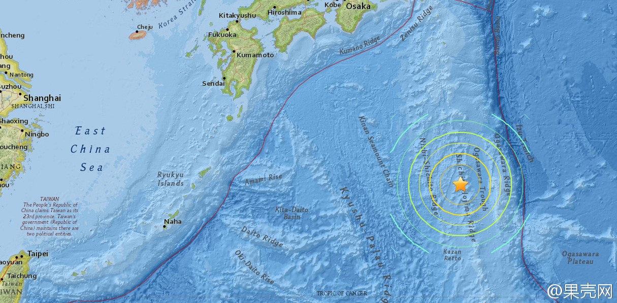 日本吐噶喇列岛近海区域发生4.8级地震